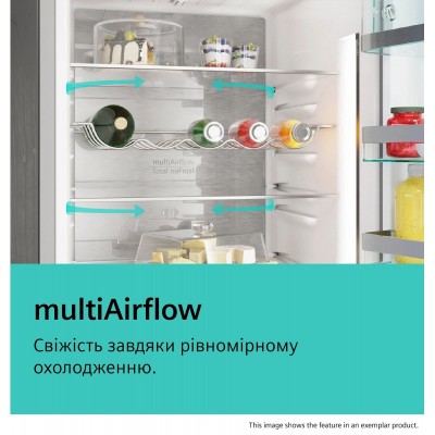 Морозильна камера Siemens, 186x60x65, 242л, 1дв., E, NF, нержавіюча сталь