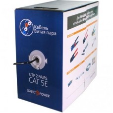 Кабель мережевий LogicPower UTP 305м cat.5e КНП(4*2*0,50)[CU] (2496)