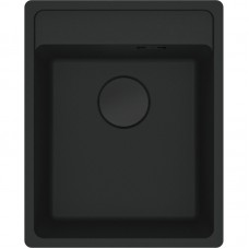 Мийка кухонна Franke Maris, фраграніт, прямокутник, без крила, 410х510х200мм, чаша - 1, врізна, MRG 610-37 TL, чорний матовий