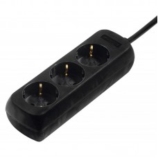 Мережевий подовжувач Hama 3XSchuko 3G*1.5мм 1.4м Black Мережевий подовжувач Hama 3XSchuko 3G*1.5мм 1.4м Black