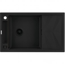 Мийка кухонна Deante Magnetic, граніт, прямокут., з крилом, 820х500х219мм, чаша - 1, накладна, чорний матовий Мийка кухонна Deante Magnetic, граніт, прямокут., з крилом, 820х500х219мм, чаша - 1, накладна, чорний матовий