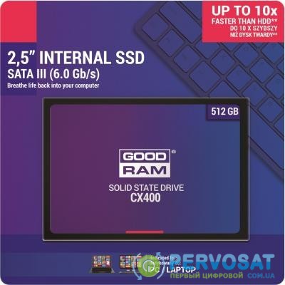 Накопитель SSD 2.5" 512GB GOODRAM (SSDPR-CX400-512)