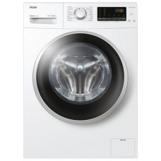 Пральна машина Haier фронтальна, 7кг, 1400, A+++, 46см, дисплей, пара, інвертор, люк чорний, білий