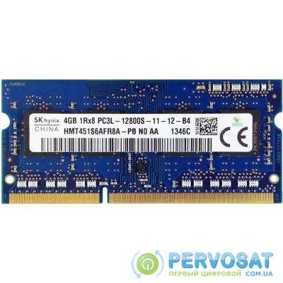 Модуль памяти для ноутбука SoDIMM DDR3L 4GB 1600 MHz Hynix (HMT451S6AFR8A-PB)