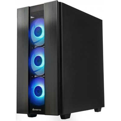 Корпус CHIEFTEC Gaming Hunter 2 Tempered Glass Edition, без БЖ, 1xUSB3.1, 1xUSB Type-C, 4x120мм RAINBOW ARGB, VGA 320мм, LCS ready, ATX, чорний