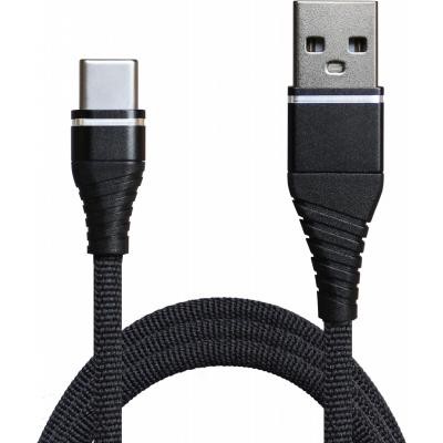 Дата кабель USB 2.0 AM to Type-C 1.2m 2A Black Grand-X (NC012BK)