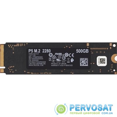 Накопитель SSD M.2 2280 500GB MICRON (CT500P5SSD8)