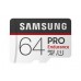 Карта пам’яті Samsung 64GB microSDXC C10 UHS-I R100/W30MB/s PRO Endurance + SD адаптер