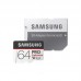 Карта пам’яті Samsung 64GB microSDXC C10 UHS-I R100/W30MB/s PRO Endurance + SD адаптер