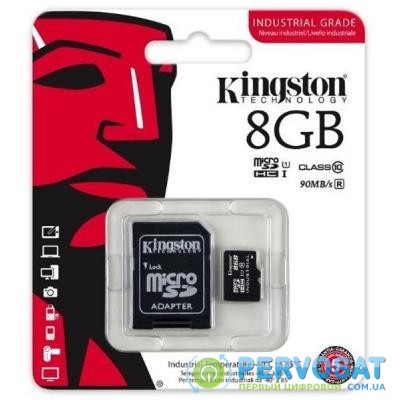 Карта памяти Kingston 8GB microSD class 10 UHS-I Industrial (SDCIT/8GB)