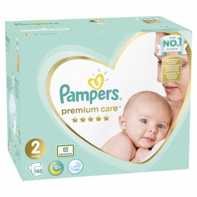 Підгузок Pampers Premium Care Розмір 2 (4-8 кг) 148 шт (4015400770275)