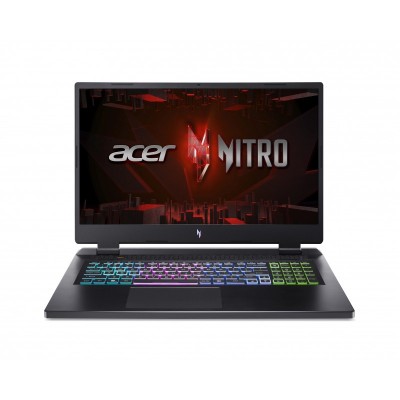 Ноутбук Acer Nitro 17 AN17-71 17.3" FHD IPS, Intel i7-13700HX, 16GB, F1TB, NVD4050-6, Lin, чорний