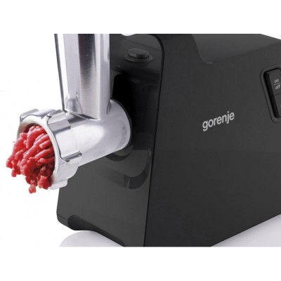 М'ясорубка Gorenje, 2000Вт, 2,6кг/хв, 2 решітки, пластик/метал, чорний