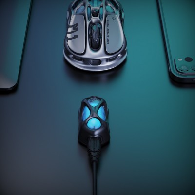 Миша GravaStar Mercury M1 Pro, magnesium alloy body, BT/WL/USB-A, RGB, Gunmetal Gray
