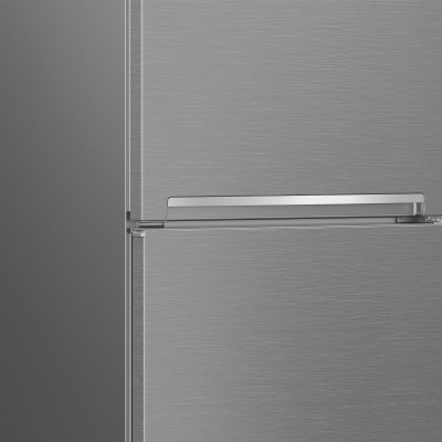 Холодильник Beko з нижн. мороз., 186x60x67, xолод.відд.-215л, мороз.відд.-109л, 2дв., E, NF, нержавіюча сталь