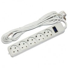 Мережевий фільтр живлення Merlion 5 розеток, 4.5 м (G545) Мережевий фільтр живлення Merlion 5 розеток, 4.5 м (G545)