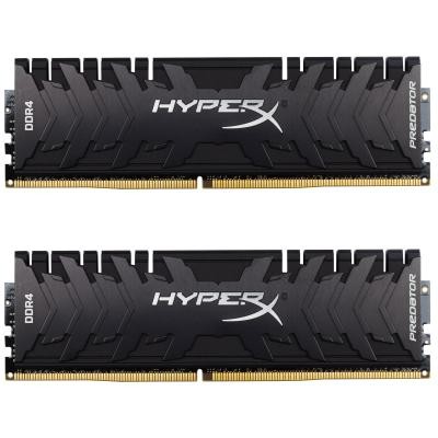 Модуль памяти для компьютера DDR4 16GB (2x8GB) 2666 MHz HyperX PREDATOR Black Kingston Fury (ex.HyperX) (HX426C13PB3K2/16)