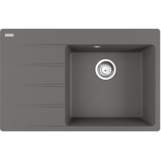 Мийка кухонна Franke Centro, фраграніт, прямокутник, з крилом, 780х500х200мм, чаша - 1, врізна, CNG 611-78 TL, сірий камінь