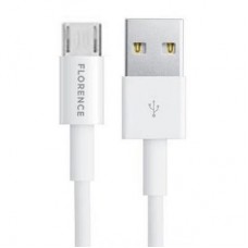 Дата кабель USB 2.0 AM to Micro 5P 1.0m 2A White Florence (FL-2110-WM) Дата кабель USB 2.0 AM to Micro 5P 1.0m 2A White Florence (FL-2110-WM)