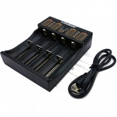 Зарядний пристрій для акумуляторів LiitoKala 4 Slots, LCD дисплей, Li-ion/Ni-MH/Ni-Cd/AA/ААA/AAAA/С (lii-402)