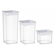 Набір контейнерів для зберігання продуктів Ardesto Fresh, 3шт, пластик, білий Набір контейнерів для зберігання продуктів Ardesto Fresh, 3шт, пластик, білий
