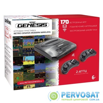 Ігрова консоль Retro Genesis 16 bit Modern Wireless (170 ігор, 2 бездротових джойстика)