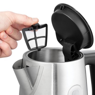 Електрочайник Russell Hobbs Heaton, 1.7л, нержавіюча сталь, сріблясто-чорний