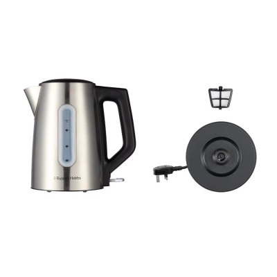 Електрочайник Russell Hobbs Heaton, 1.7л, нержавіюча сталь, сріблясто-чорний