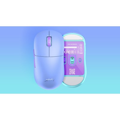 Миша Xtrfy M8, WL/USB-A, RGB, Frosty Purple