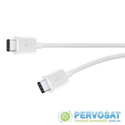 Дата кабель USB 3.1 Type-C to Type-C 1.8m Mixit 3A white Belkin (F2CU043BT06-WHT)