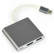 Перехідник USB Type-C to HDMI Cablexpert (A-CM-HDMIF-02-SG) Перехідник USB Type-C to HDMI Cablexpert (A-CM-HDMIF-02-SG)