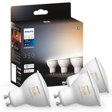 Лампа розумна Philips Hue GU10, 5W(50Вт), 2200K-6500K, Tunable white, ZigBee, Bluetooth, димування, 3шт Лампа розумна Philips Hue GU10, 5W(50Вт), 2200K-6500K, Tunable white, ZigBee, Bluetooth, димування, 3шт
