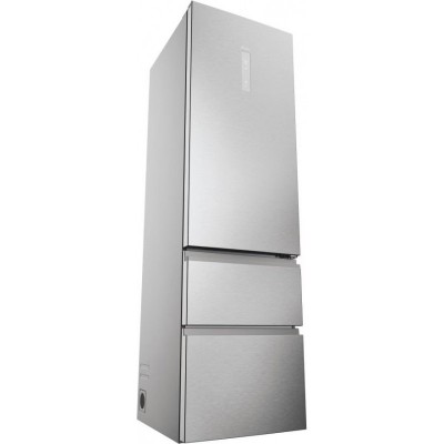 Холодильник Haier багатодверний, 205x59.5х65.7, холод.відд.-289л, мороз.відд.-125л, 3дв., А+, NF, інв., дисплей, зона нульова, cріблястий