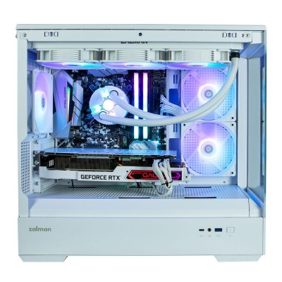 Корпус Zalman P30 без БЖ, 1xUSB3.0, 1xUSB Type-C, 3x120мм ARGB, VGA 420мм, LCS ready, TG Front/Side Panel, mATX, білий