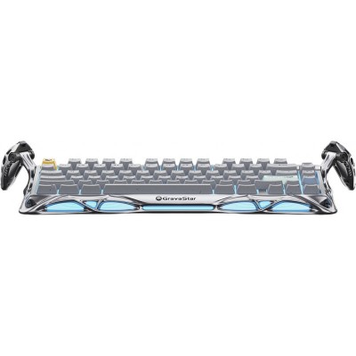 Клавіатура механічна GravaStar Mercury K1 Pro 80keys, GravaStar x Kailh Speedy Mint, EN/UKR, BT/WL/USB, сірий