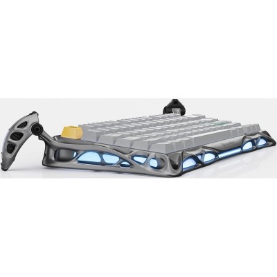 Клавіатура механічна GravaStar Mercury K1 Pro 80keys, GravaStar x Kailh Speedy Mint, EN/UKR, BT/WL/USB, сірий