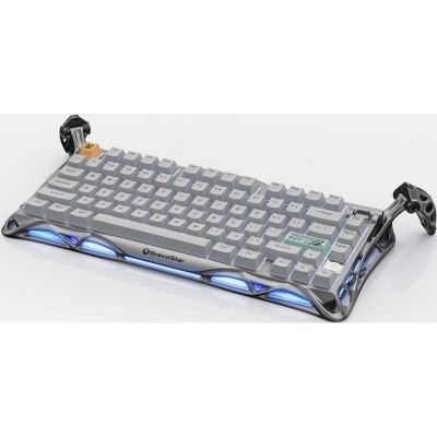 Клавіатура механічна GravaStar Mercury K1 Pro 80keys, GravaStar x Kailh Speedy Mint, EN/UKR, BT/WL/USB, сірий
