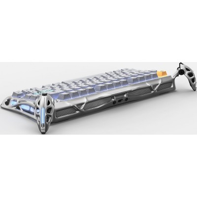 Клавіатура механічна GravaStar Mercury K1 Pro 80keys, GravaStar x Kailh Speedy Mint, EN/UKR, BT/WL/USB, сірий