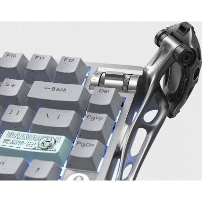 Клавіатура механічна GravaStar Mercury K1 Pro 80keys, GravaStar x Kailh Speedy Mint, EN/UKR, BT/WL/USB, сірий