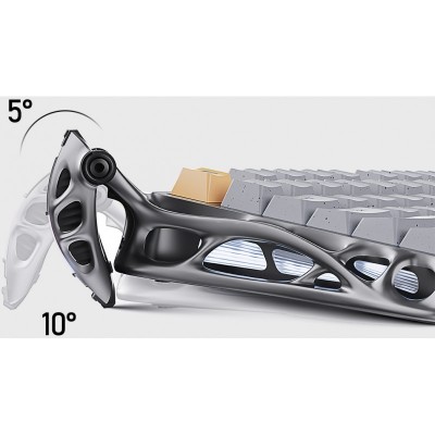 Клавіатура механічна GravaStar Mercury K1 Pro 80keys, GravaStar x Kailh Speedy Mint, EN/UKR, BT/WL/USB, сірий