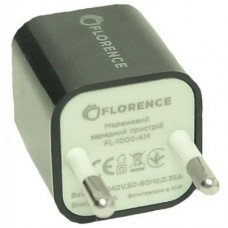 Зарядний пристрій Florence 1USB 1A + microUSB cable black (FL-1000-KM) (FL-1000-KM) Зарядний пристрій Florence 1USB 1A + microUSB cable black (FL-1000-KM) (FL-1000-KM)
