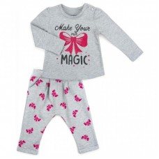 Набір дитячого одягу Breeze з бантиками (10527-80G-gray) Набір дитячого одягу Breeze з бантиками (10527-80G-gray)