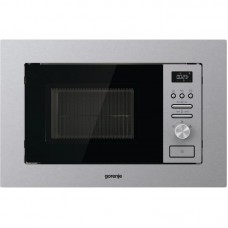Мікрохвильова піч Gorenje вбудовувана, 20л, міх. управл., 800Вт, гриль, дисплей, інвертор, нерж Мікрохвильова піч Gorenje вбудовувана, 20л, міх. управл., 800Вт, гриль, дисплей, інвертор, нерж