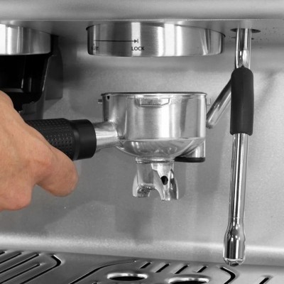 Кавоварка Krups ріжкова Precision+, 3.5л, вдубована кавомолка, ручний капучинатор, 15 бар, чорний-сірий Кавоварка Krups ріжкова Precision+, 3.5л, вдубована кавомолка, ручний капучинатор, 15 бар, чорний-сірий