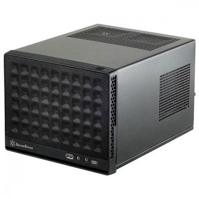 Корпус SilverStone SUGO SG13B-C, MiniITX,USB Type-C x1,USB3.0x1,сітка (передня панель),без БЖ,чорний