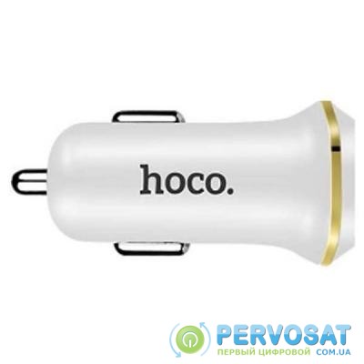 Зарядное устройство HOCO Z1 2*USB, 2.1A, White (63315)