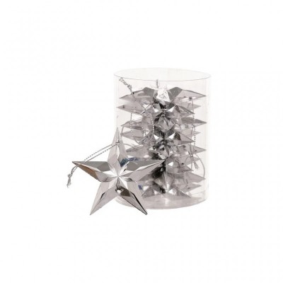 Елочная игрушка Jumi Звезда, 9 шт (7 см) серебр. (5900410580350)