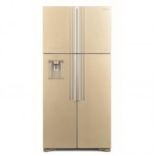 Холодильник Hitachi багатодверний, 184x86х75, холод.відд.-396л, мороз.відд.-144л, 4дв., А+, NF, інв., зона нульова, диспенсер, бежевий (скло)