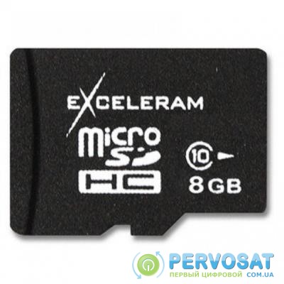 Карта памяти eXceleram 8Gb microSDHC class 10 без адаптера (MSD0810VA)