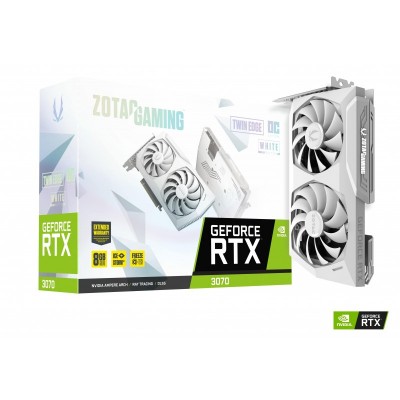 Відеокарта ZOTAC GeForce RTX 3070 8GB GDDR6 Twin Edge OC білий